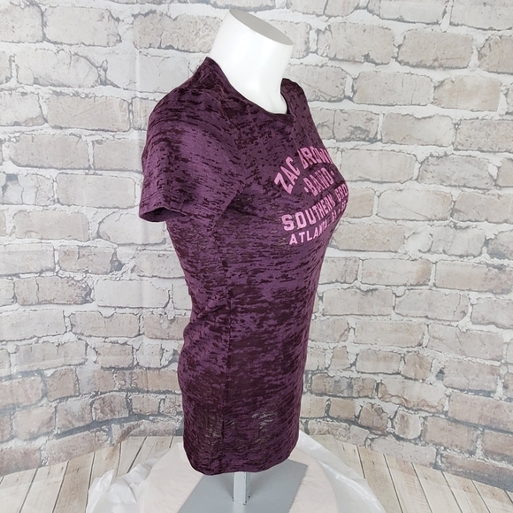 Zac Brown Band Tour TShirt  Purple Burnout XXS? - Picture 6 of 9